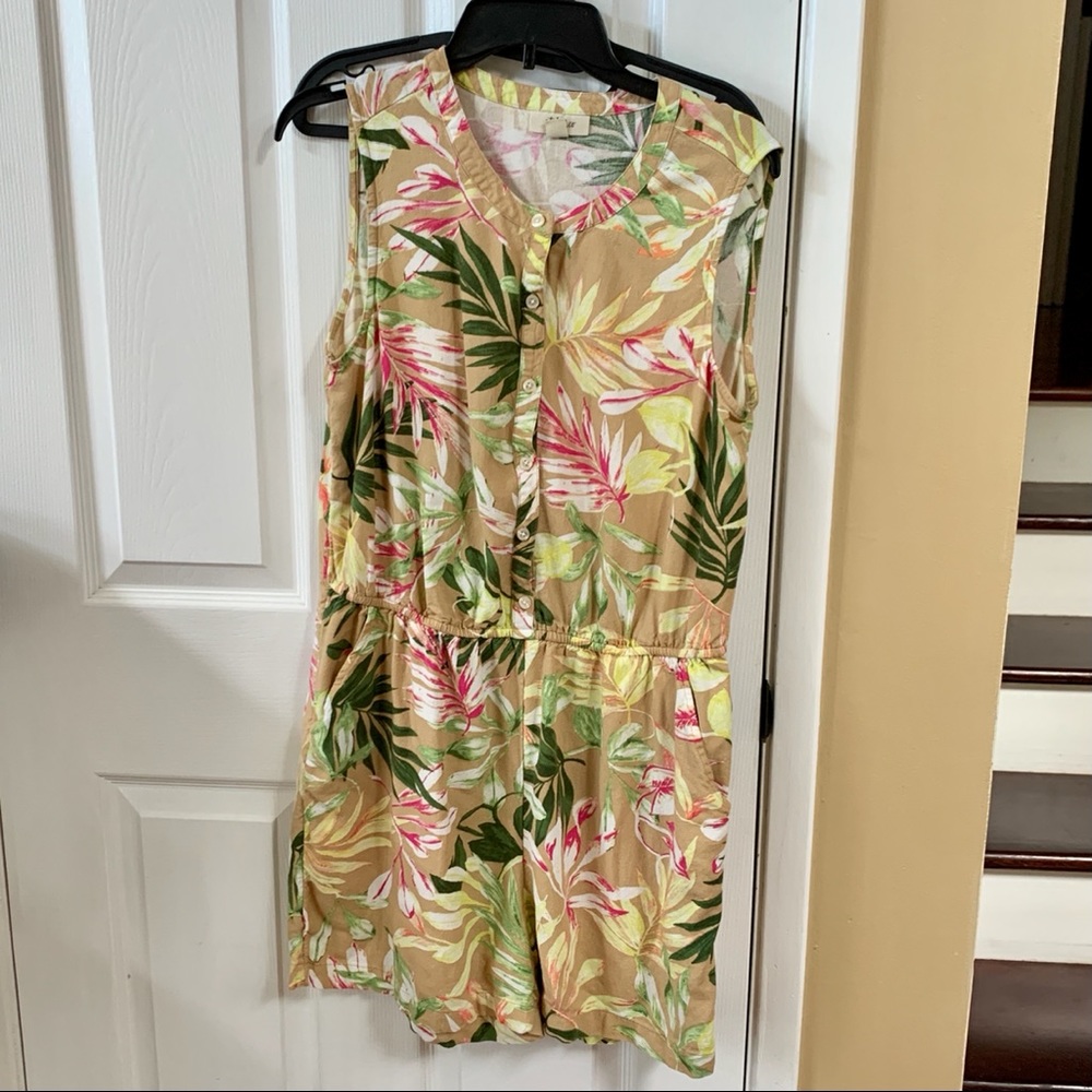 Style & Co Printed Woven Romper